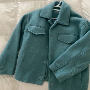Mango Green buttoned wool jacket